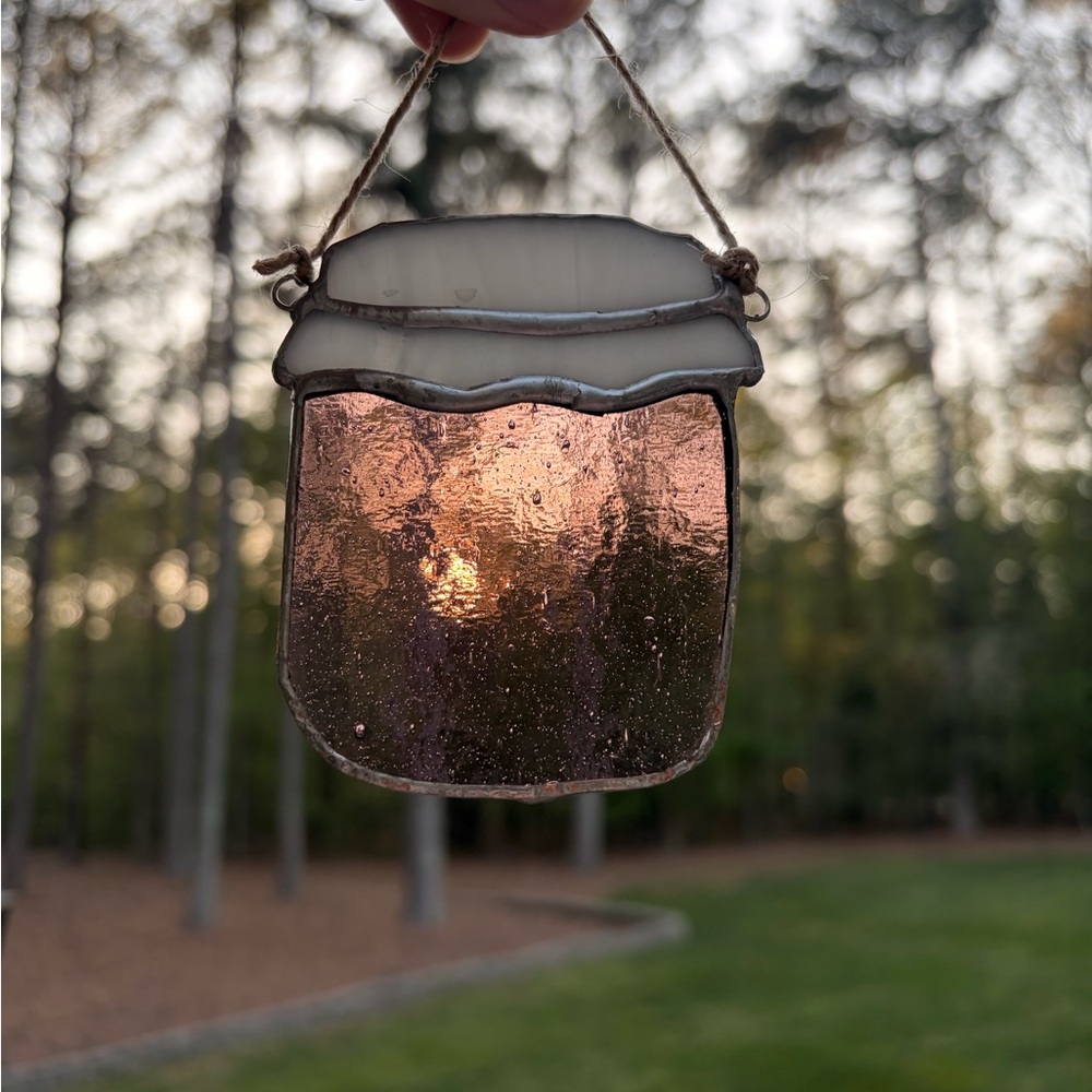 Jam Jar Stained Glass Suncatcher
